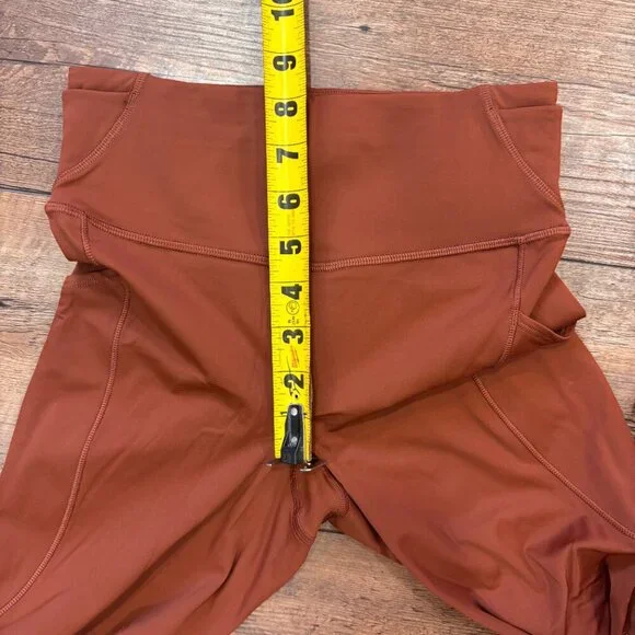 Lululemon Fast and Free High-Rise Tight 25” Pockets Dark Terracotta Womens Sz 4 - Picture 7 of 7